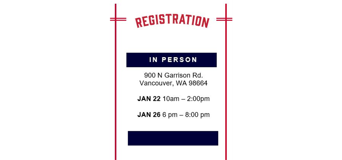 In-person Registration Dates