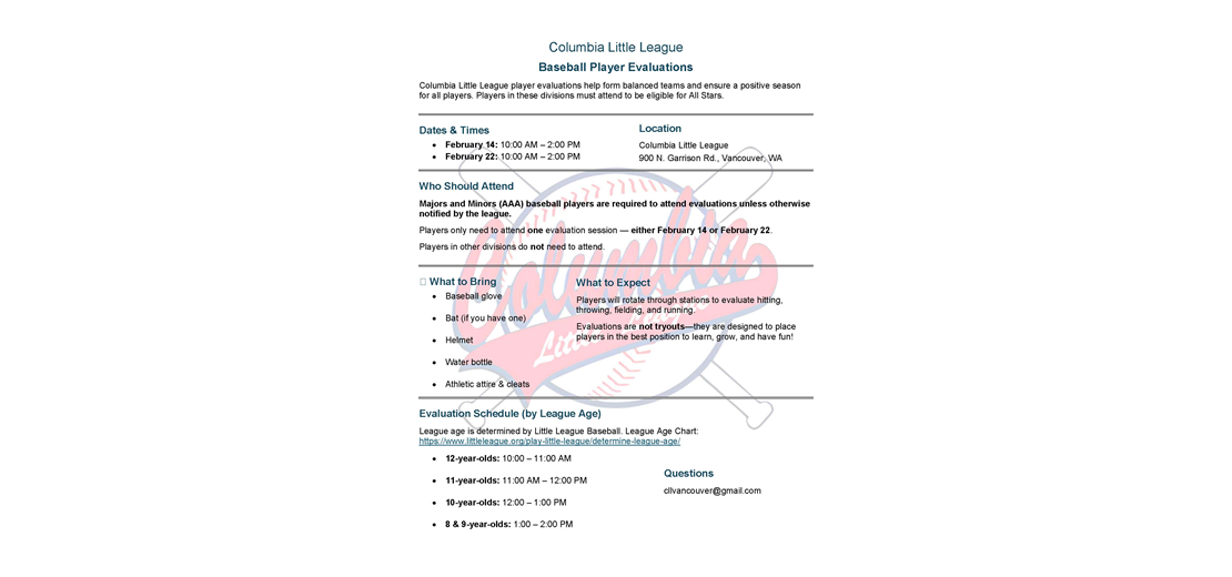 Majors and Minors (AAA) Baseball Evaluations